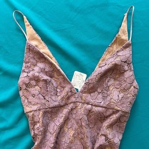 NWT Free people purple & tan dress size 8